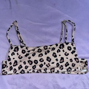shein leapord bikini top